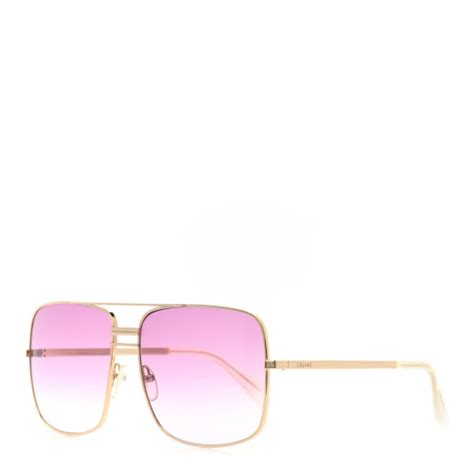 CELINE Aviator Sunglasses CL 41808/S Gold Pink